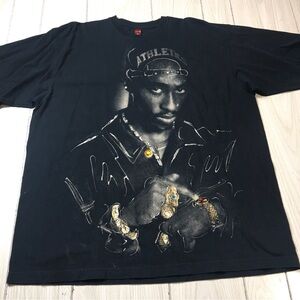 Rare Tupac King Black Shirt Jeweled USA Made Cotton Sz 3XL
